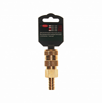 Быстроразъем RF-BSE1-4SH пневматический с клапаном "елочка" 10мм (в пластиковом держателе) ROCK FORC